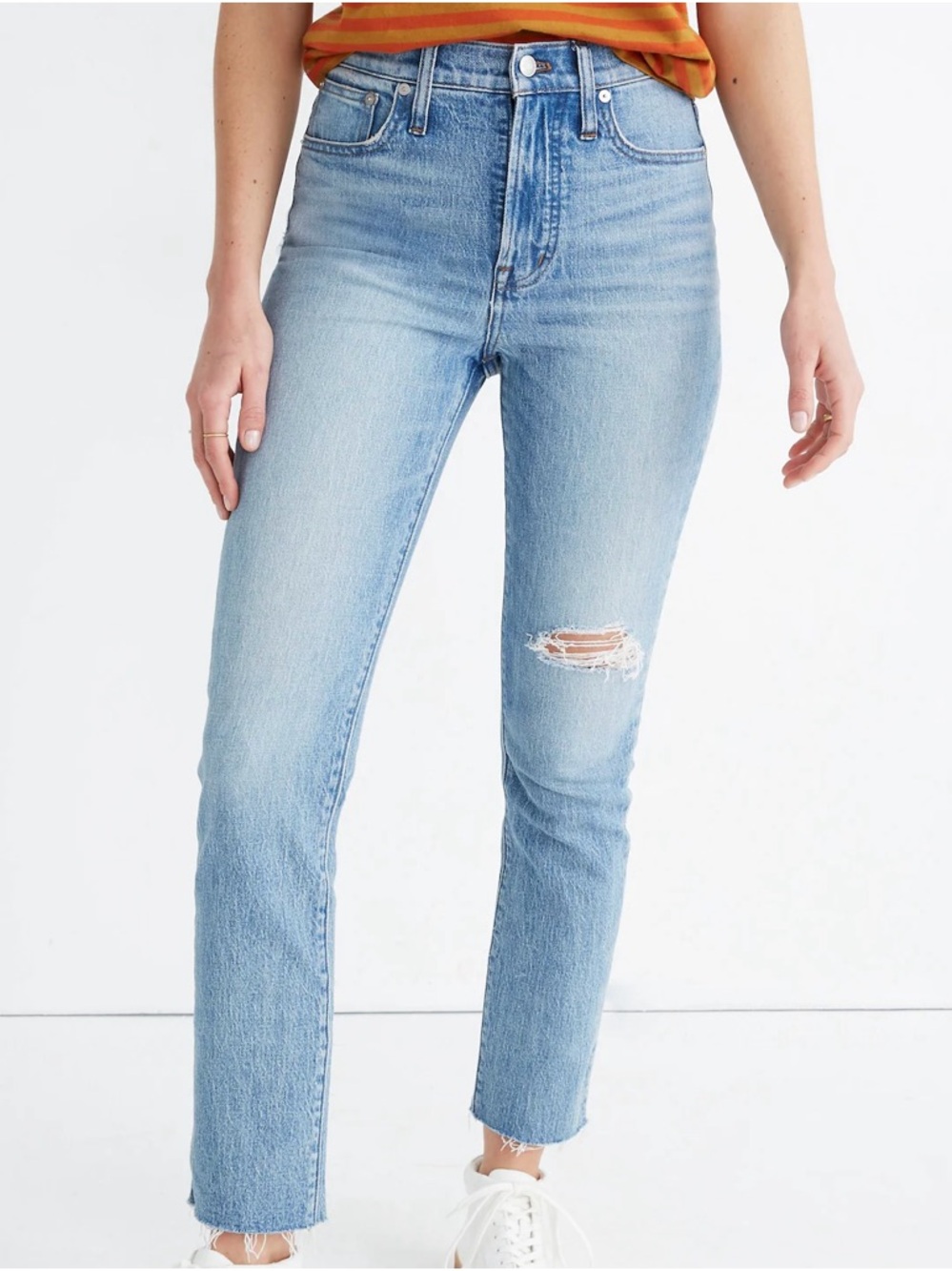 Madewell Petite Perfect Vintage Crop Jean in Rosabelle Wash